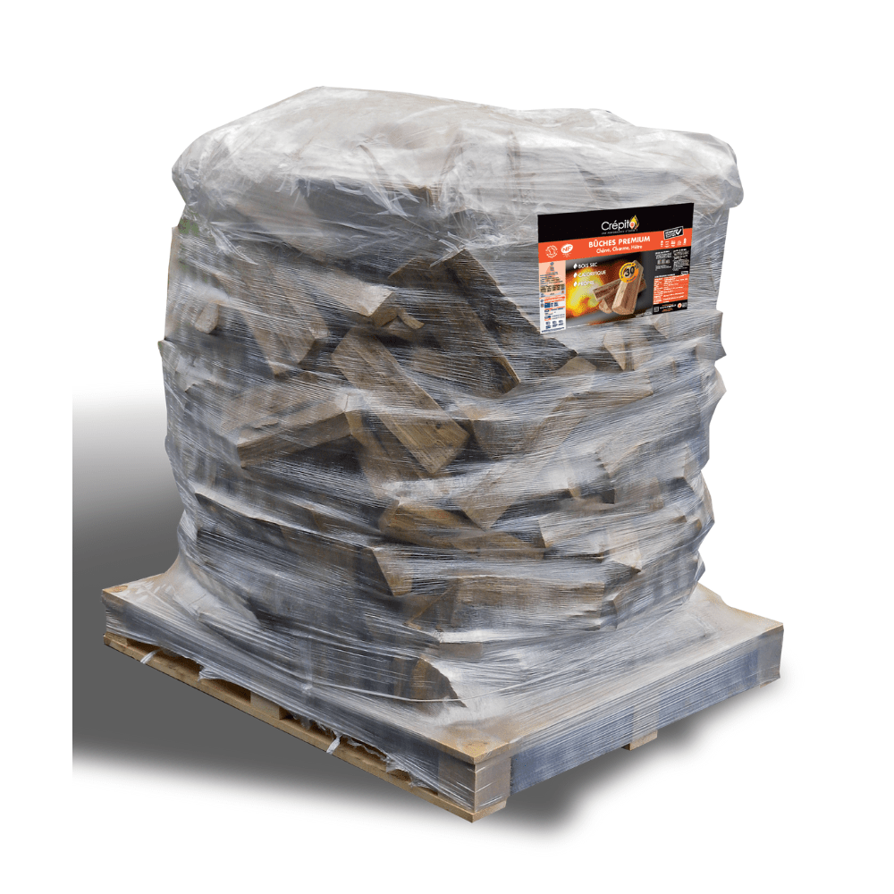 PREMIUM-1300.25.png Premium-Brennholz 25 cm, 1,3 m3 trockene, kammergetrocknet Palette – Bild 1